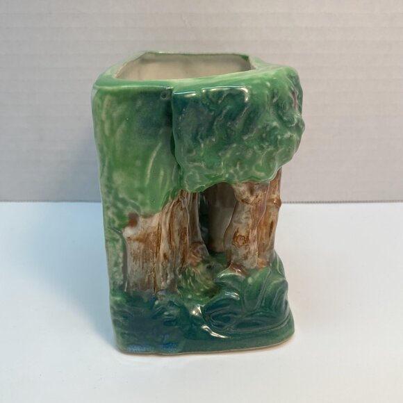 Vintage Ceramic Planter Lucky Elephant Trunk Up / Jungle / Cacti, Succulents - Picture 3 of 7